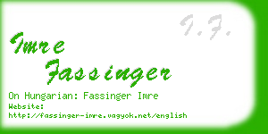 imre fassinger business card